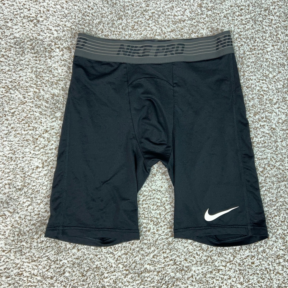 Nike Shorts Mens Large Black Gym Athletic Compression Spandex Workout Pro Sport